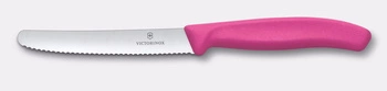Nůž na rajčata Swiss Classic, zubaté ostří, růžový, délka ostří 11 cm | VICTORINOX 6.7835.C1