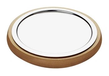 Kulatý tác s chladicím vložkou, bez víka, hnědý 48x6 cm | APS 11542