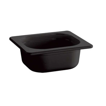 Nádoba GN 1/6 hl. 10 cm z melaminu černá | APS 84311
