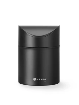Stolní odpadkový koš s výklopným víkem, 1,2 l, černý prům. 12 x V 16,5 cm | HENDI 440773