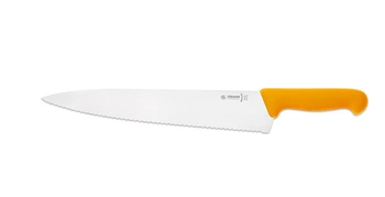 Kuchařský nůž s vlnitým ostřím - 31 cm, žlutý | GIESSER MESSER 8455 in 31 g