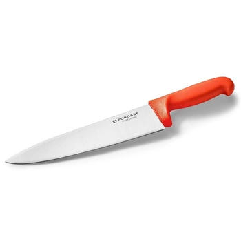 Červený kuchyňský nůž HACCP 24 cm dlouhý FORGAST FG01801