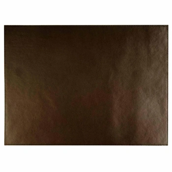 Prostírání na stůl VELLURA, sada 6 kusů, ekologická kůže, hnědá barva, 45x32.5x0.1 cm | APS 60045