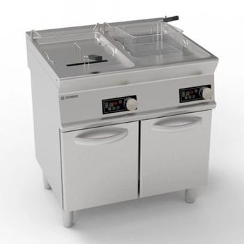 Elektrická fritéza, dvoukomorová na podstavci - objem 2x17 l | TECNOINOX 716129