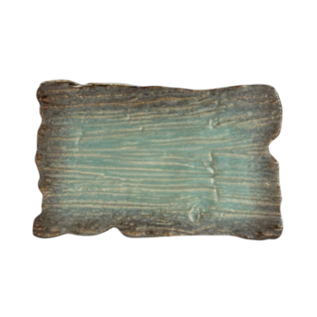 Obdélníkový mělký talíř Moku achát 30 x 18 cm | KERA KERAMIKA 16.2.AGÁT