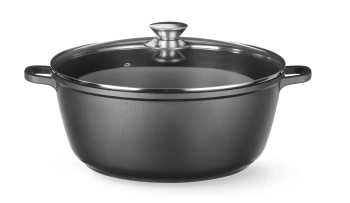 Hrnec s nepřilnavým povrchem, 7,5 l, černý, 38,7x31x(V)13 cm | HENDI 611036