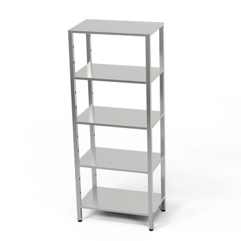 Nerezový regál s 5 policemi - 3 nastavitelné police 120x40x180 cm | FORGAST