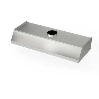 Trapézový nerezový nástěnný odsavač par 300x70 cm | FORGAST