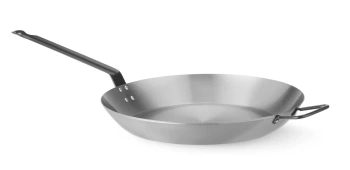 Ocelová pánev Lyonnaise se dvěma úchyty, průměr 36 cm, výška 14 cm | HENDI 629482