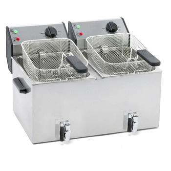 Elektrická dvoukomorová fritéza s kohoutkem - objem 2x8 l | ROLLER GRILL FD80DR