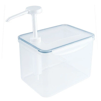 Dávkovač na omáčky s pumpičkou, 3,9 l, transparentní | CONTACTO 1324/390