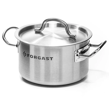 Nízký nerezový hrnec s poklicí, 32 l, průměr 40 cm | FORGAST FG02032