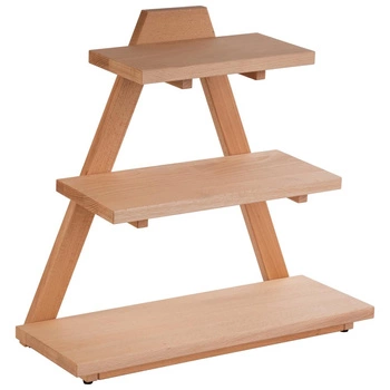 Bufetový stojan TRIANGLE dřevo, barva javor, 53x21x55 cm | APS 13966