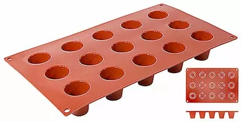 Forma na dezerty Dariol, kužel, 15 otvorů, 3.5x3.8 cm, silikonová | CONTACTO 6633/315