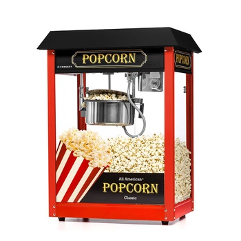 Stroj na výrobu popcornu s černou stříškou | FORGAST FG09303