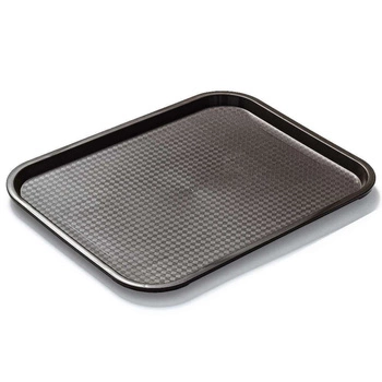 Hnědý fast food tác, polypropylen, 45x35 cm, obdélníkový | FORGAST FG12536