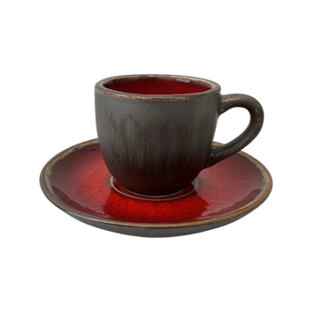 Šálek Bel 100 ml s podšálkem 11 cm Still Cristall rubín | KERA KERAMIKA 2.3.3.RUBIN