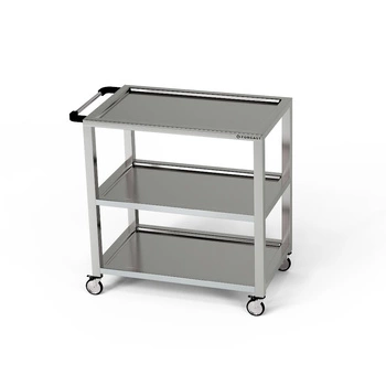 Nerezový vozík se 3 policemi 90x40x85 cm | FORGAST