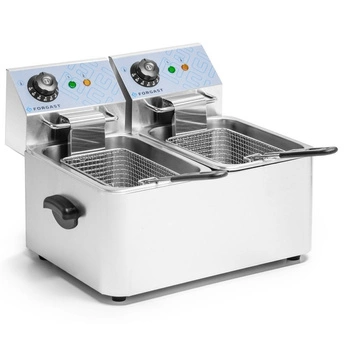 Elektrická fritéza 2-komorová 2x4 l, 2x2 kW, 230 V | FORGAST FG09024