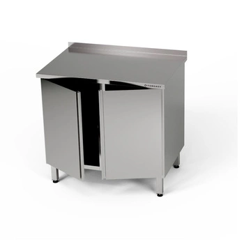 Nerezový pracovní stůl se skříňkou 100x60x85 cm | FORGAST