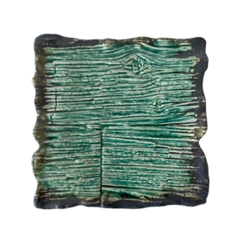 Obdélníkový mělký talíř Moku hematit 30 x 30 cm | KERA CERAMIKA 16.5.HEMATIT