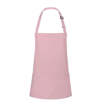 Krátká zástěra Basic 75 x 60 cm s kapsou a přezkou světle růžová | KARLOWSKY BLS 6-34-Stck