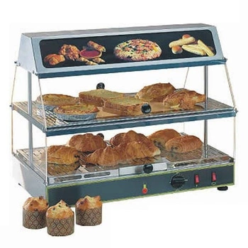 Průchozí vyhřívaná vitrína s zvlhčováním, 2 GN 1/1 | ROLLER GRILL WDL 200