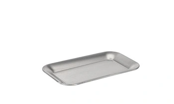 Tác KAFFEEHAUS oválný s pravým úhlem, s ohnutým okrajem, nerezová ocel, 21.1x12.6x1 cm | APS 30118