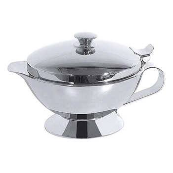 Nerezová omáčníková konvice s víkem, 400 ml, výška 11,5 cm | CONTACTO 605/040