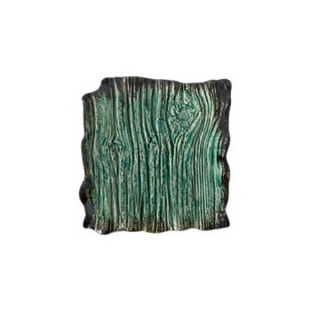 Obdélníkový mělký talíř Moku smaragd 21 x 21 cm | KERA CERAMIKA 16.3.SMARAGD