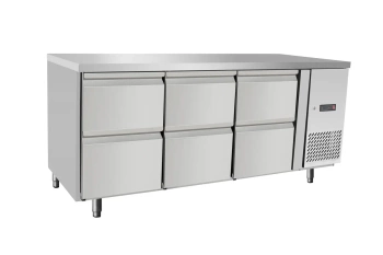 Chladicí stůl s 6 zásuvkami GN 1/1, s bočním agregátem, 420 l, 230 V 0,4 kW | ARKTIC 237069