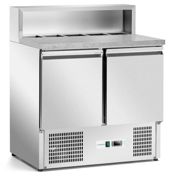 Chladicí stůl na pizzu 2-dveřový 257 l, s nástavbou | FORGAST FG07202