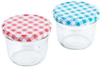 Sklenice s víčkem, 230 ml, 7,5 cm, sada 6 ks | CONTACTO 2705/230