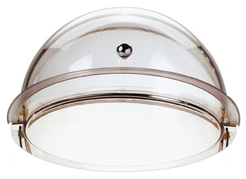 Kulatý podnos z nerezové oceli s roll-top poklopem, 38x24 cm | APS 9080