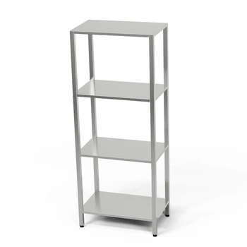 Nerezový čtyřpolicový regál 80x70x200 cm | FORGAST