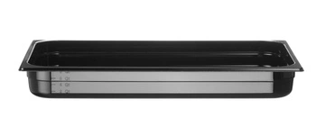 GN 1/1 hluboký 6,5 cm kontejner z černého polykarbonátu | HENDI 862209