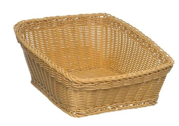 Košík na pečivo z polypropylenu, kulatý, černý, 20x20x8 cm | APS-50607