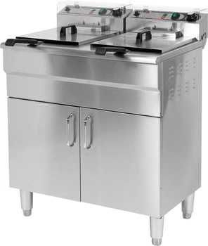 Elektrická fritéza 2-komorová se skříňkou a vypouštěcími kohouty 2x11,5 l | YATO YG-04638