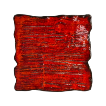 Obdélníkový mělký talíř Moku hematit 30 x 30 cm | KERA CERAMIKA 16.5.HEMATIT