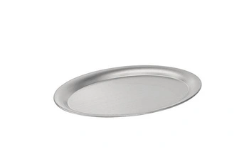 Tác KAFFEEHAUS oválný, leštěný, matný, z nerezové oceli, 26.5x19.5x0.5 cm | APS 30112