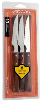Sada 6 steakových nožů, FOREST - délka 22 cm, buk | ARCOS 372000