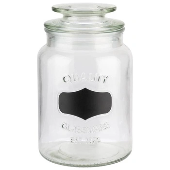 Skladovací sklenice s tabulkou 11x18 cm, 1 l | APS 82265