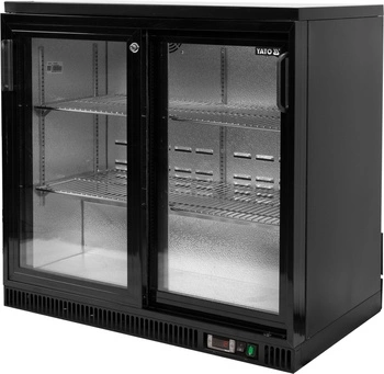 Chłodziarka do butelek, 227 l, dynamiczne chłodzenie, 230 V, R600a, zamek | YATO YG-05356