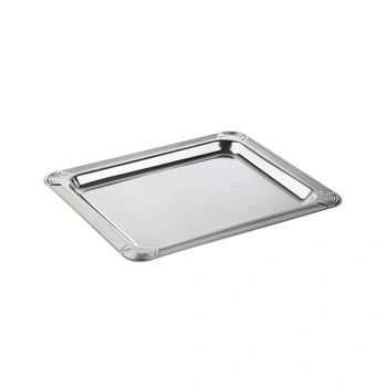 Podnos PROFI LINE, leštěný, s ozdobným okrajem, z nerezové oceli, 32.5x26.5x1.2 cm | APS 12000