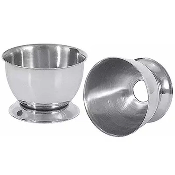 Ocelový kalíšek na vejce o průměru 5 cm s otvorem | CONTACTO 8025/040