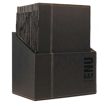 Krabička na jídelní lístky, černá | CONTACTO 5831/241