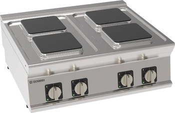 Nastavitelný elektrický vařič 4 čtvercová pole 22x22 cm | TECNOINOX 716006