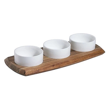 Dřevěná sada na dipy, 34x14.5x1.5 cm | CONTACTO 3874/340