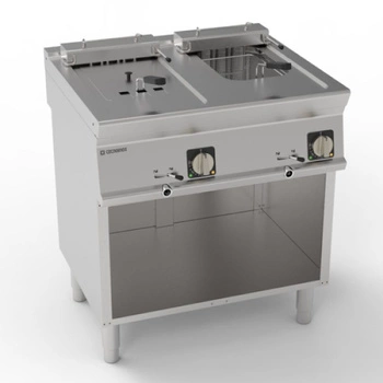 Elektrická fritéza, dvoukomorová na podstavci - objem 2x8 l | TECNOINOX 716053