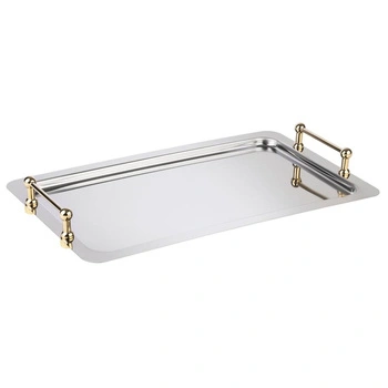 Zásobník GN 1/1 BUFFET STAR, nerezová ocel, pozlacené úchyty, 53x32,5x6,5 cm | APS 11155